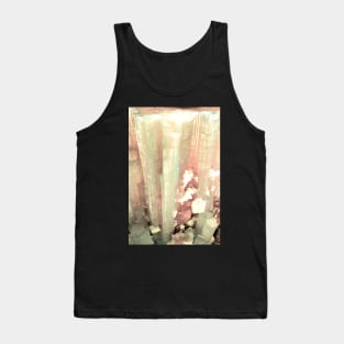 PINK WHITE SILVER ROCK MARBLE CRYSTAL ABSTRACT DESIGN Tank Top